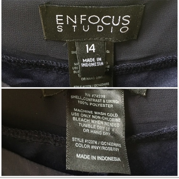 Enfocus Studio Navy/Pink Sleeveless Dress size 14 - Picture 8 of 8